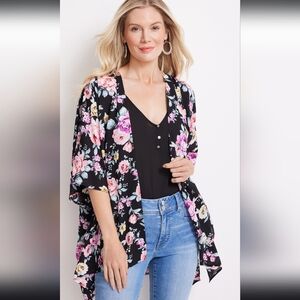 Maurices, One size, Floral Ruana